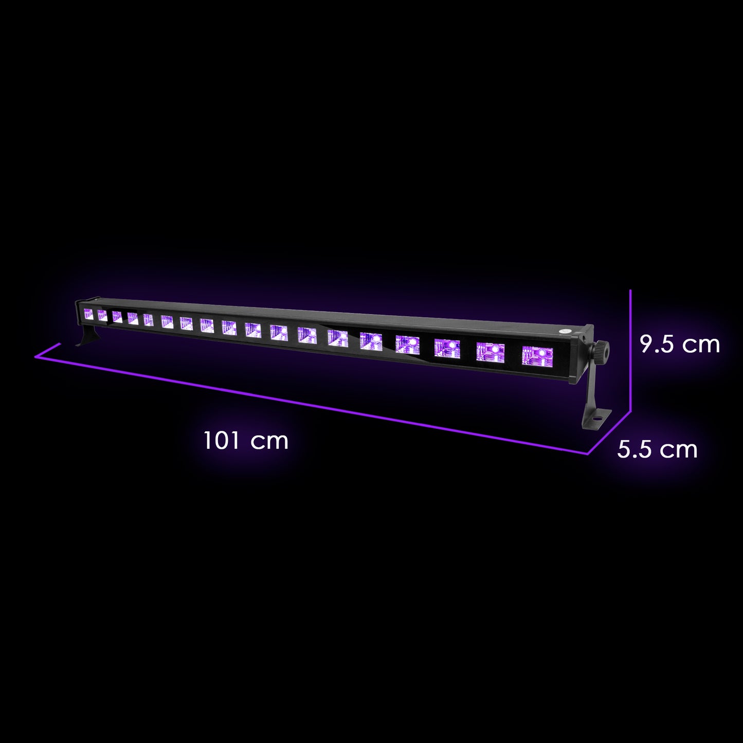 Barra de 18 LEDs por 5 Watts UV Efecto Neón