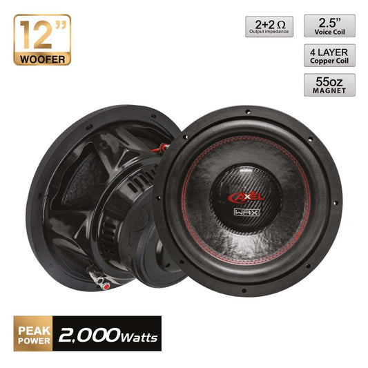 Subwoofer de 12" Pulgadas Openshow De 2000w MAX Kevlar Axel