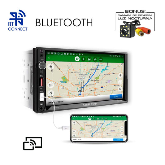 Autoestéreo de Pantalla Táctil de 7" con Mirror Link y Bluetooth, XZR-328-SUB