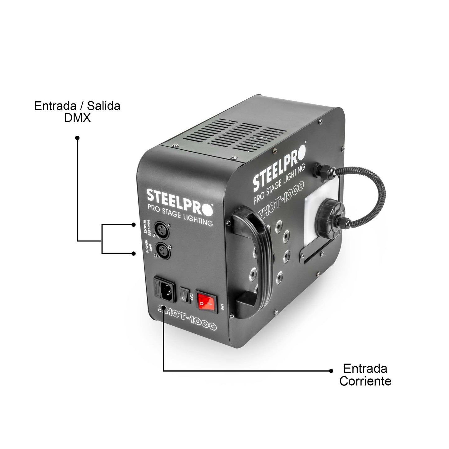 Maquina De Humo De Tiro Vertical De 1000w Con LEDS