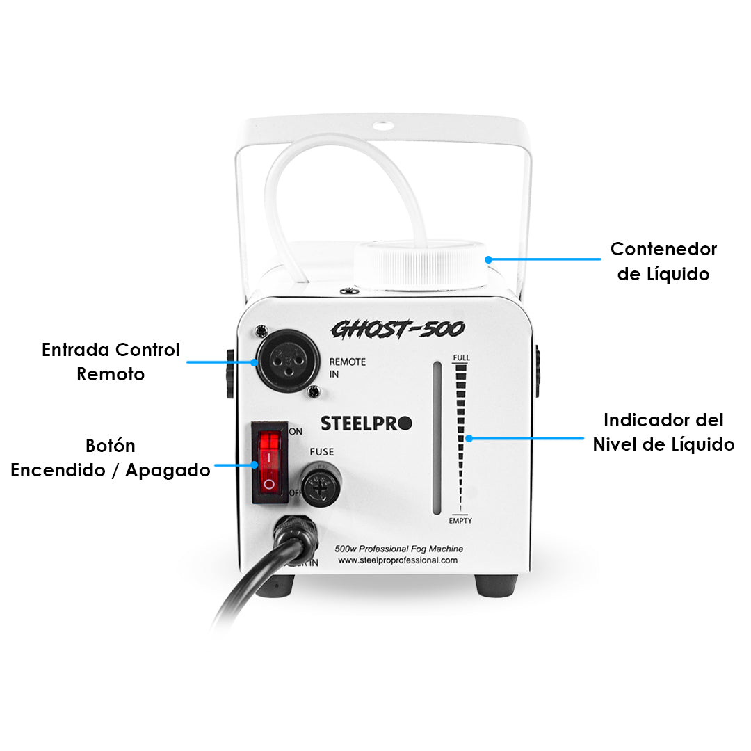 Máquina De Humo de 500w + Sanitizante de 3 Litros Steelpro