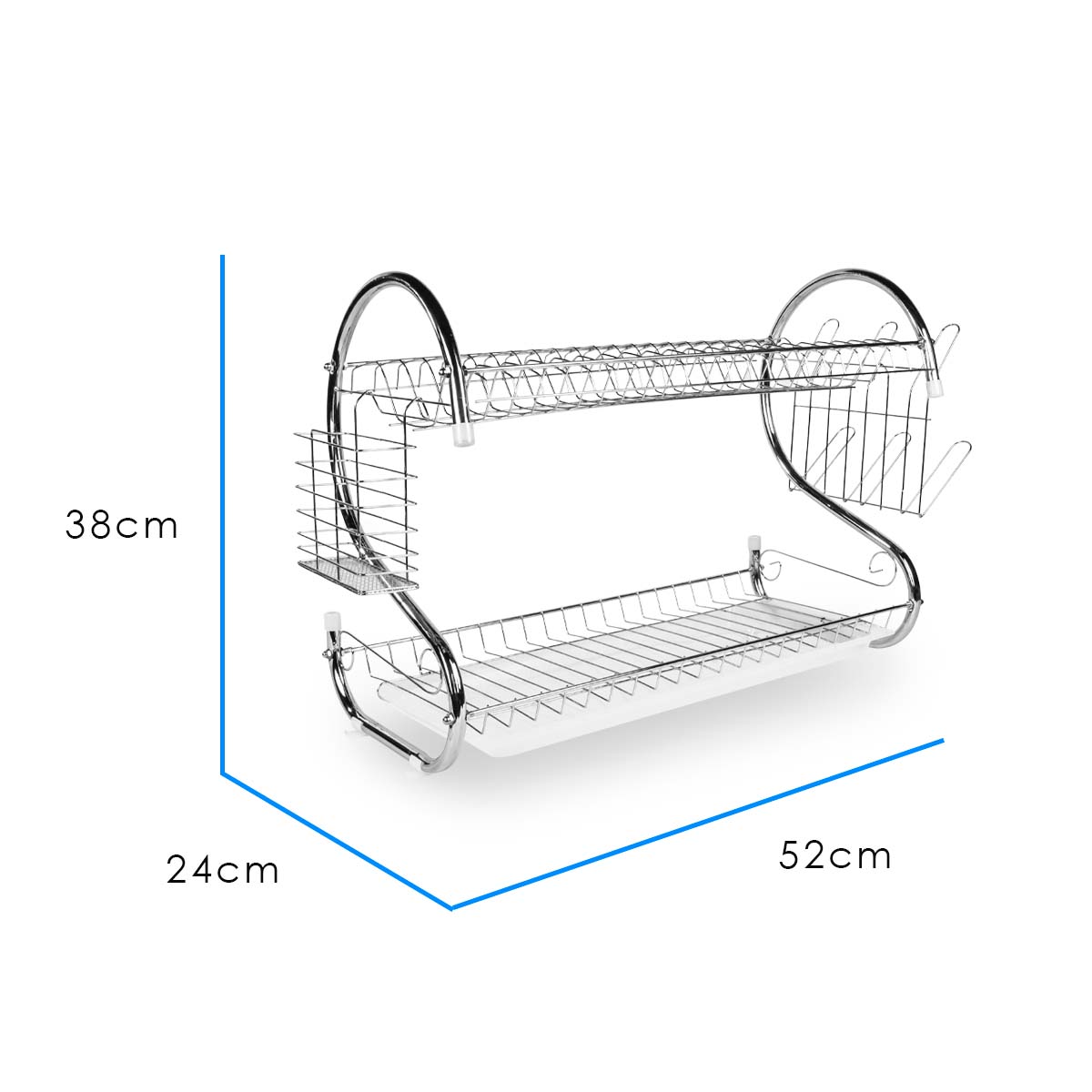 Escurridor de Trastes Moderno de Acero Inoxidable de Larga Duración De 52cm
