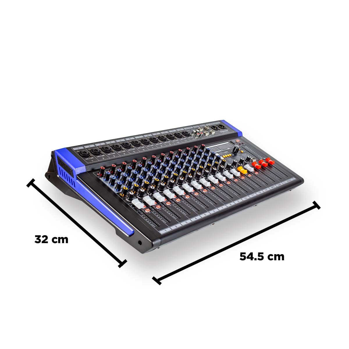 Mezcladora de 12 Canales con Tarjeta De Sonido Y Bluetooth