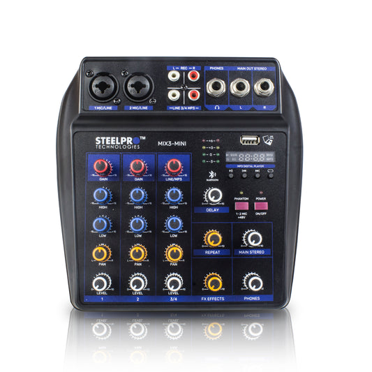 Mezcladora de 4 Canales Bluetooth, Interfaz De Sonido