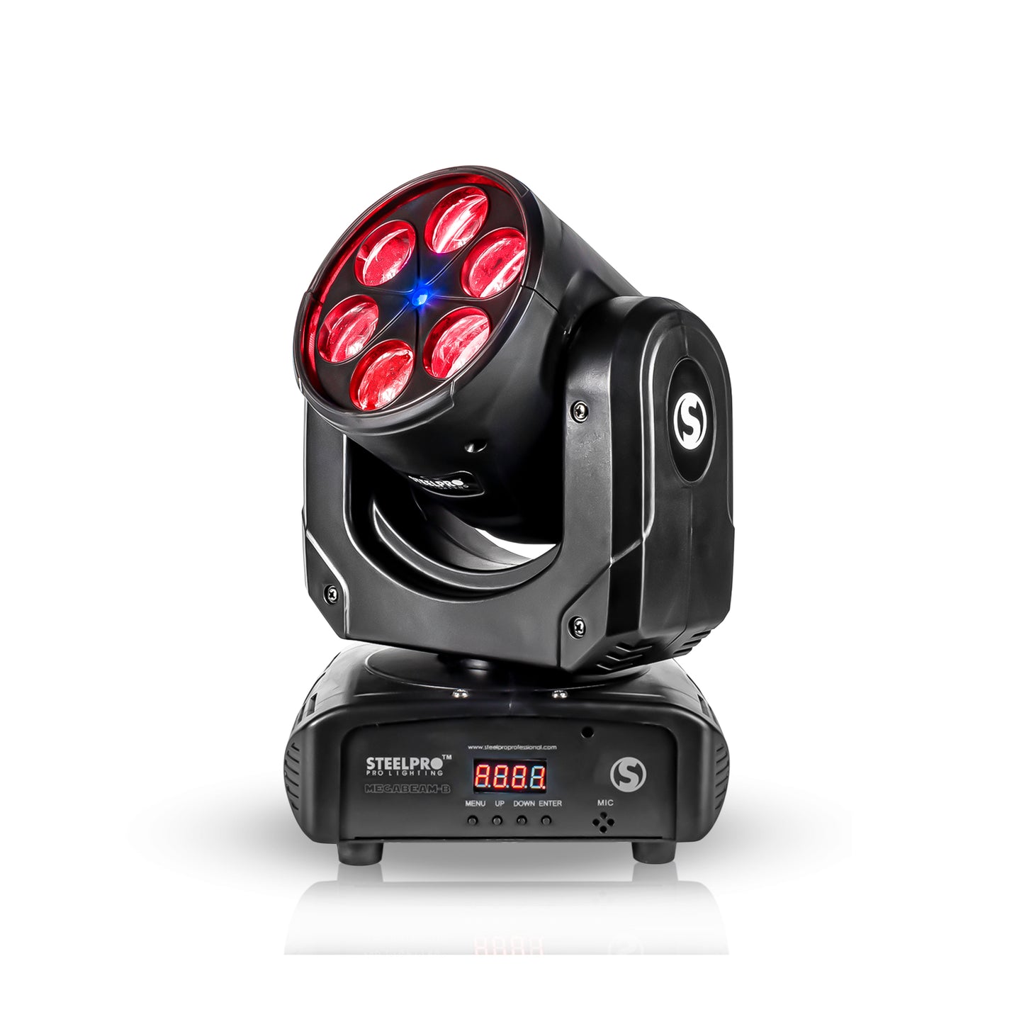 Cabeza Motorizada RGBW, 4 en 1 + Laser Azul