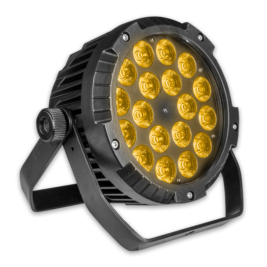 Cañón Par LED Exterior 18 Watts RGBW+Ambar Protección Contra Agua IP65
