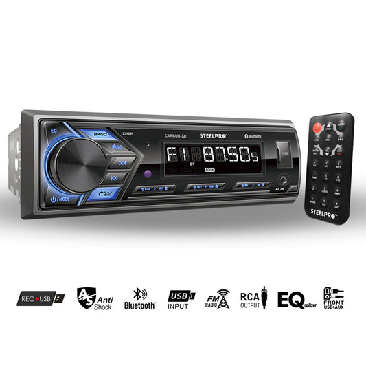 Autoestéreo Con Bluetooth De 1 Din Con Caratula Desmontable, CARBON-327