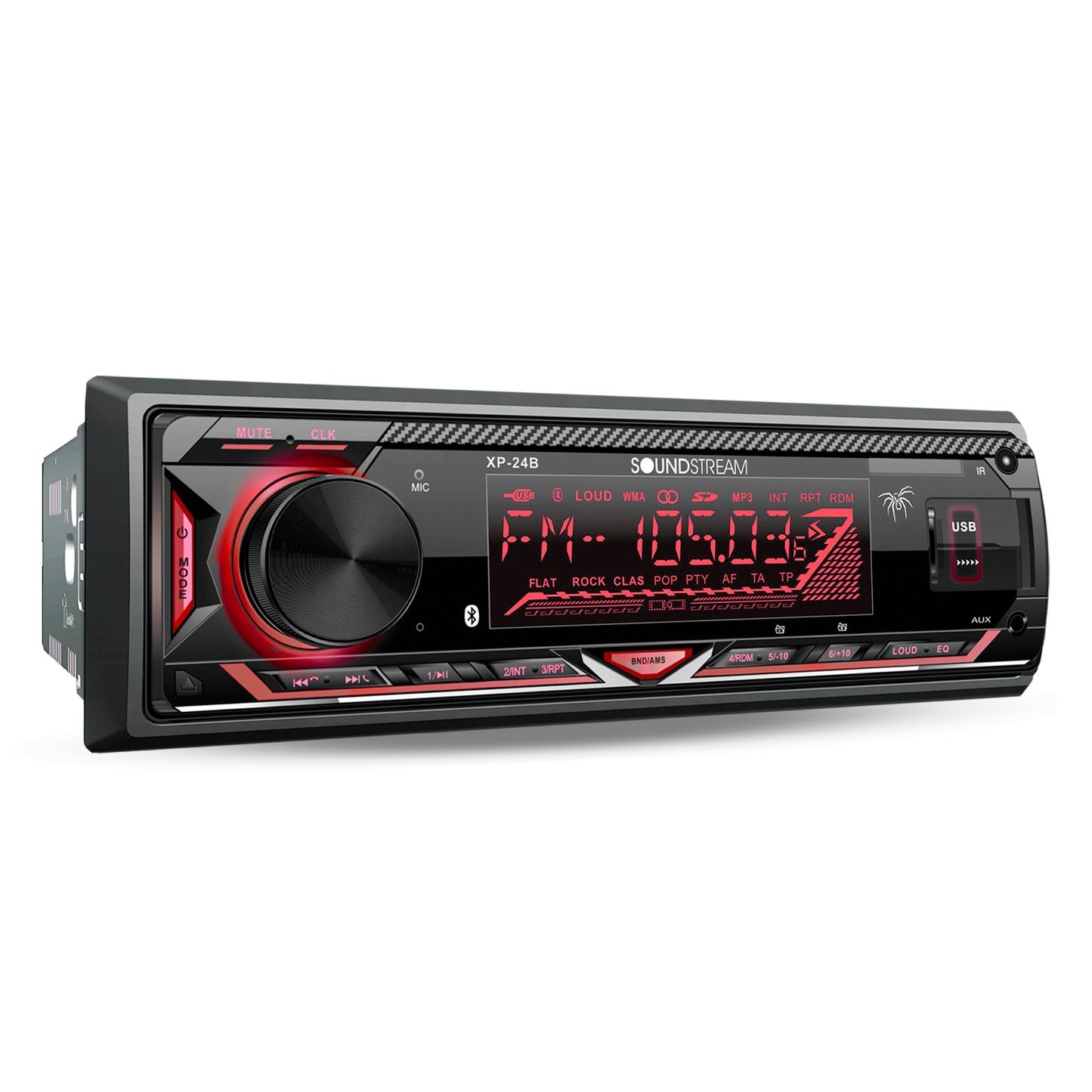 Auto Estéreo Bluetooth Para Auto Con Usb Y Aux Soundstream